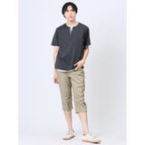 メランジジャージー フェイクキーネック半袖Tシャツ | TAKA-Q MEN | 詳細画像24
