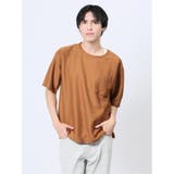 34キャメル | クルーネック半袖Tシャツ&タンクトップ アンサンブル | TAKA-Q MEN