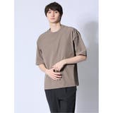 33ベージュ | circle motion NPU クルー 半袖Tシャツ(セットアップ可能) | TAKA-Q MEN
