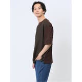 ドビーメッシュ切替 クルーネック半袖Tシャツ | TAKA-Q MEN | 詳細画像12 