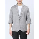 吸水速乾 グレンチェック 1ボタン7分袖ジャケット | TAKA-Q MEN | 詳細画像17