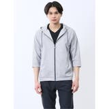 ドビーメッシュ 7分袖パーカー | TAKA-Q MEN | 詳細画像1 