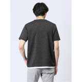 さまになる フェイクレイヤード キーネック半袖Tシャツ | TAKA-Q MEN | 詳細画像13 
