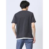 さまになる フェイクレイヤード キーネック半袖Tシャツ | TAKA-Q MEN | 詳細画像23 