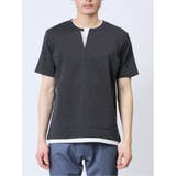 さまになる フェイクレイヤード キーネック半袖Tシャツ | TAKA-Q MEN | 詳細画像25 