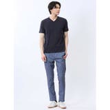 ふくれ千鳥ジャガード Vネック半袖Tシャツ | TAKA-Q MEN | 詳細画像15 