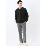 ブロックジャガード クルーネック長袖Tシャツ | TAKA-Q MEN | 詳細画像5 