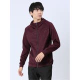 14ワイン | SOFT CUSHION エンボス フルジップパーカー(セットアップ可能) | TAKA-Q MEN