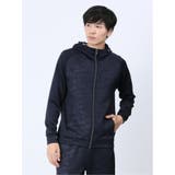 75紺 | SOFT CUSHION エンボス フルジップパーカー(セットアップ可能) | TAKA-Q MEN