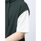 さまになる フェイクレイヤード 半袖プルパーカー | TAKA-Q MEN | 詳細画像13