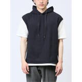 さまになる フェイクレイヤード 半袖プルパーカー | TAKA-Q MEN | 詳細画像28