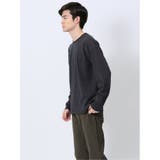 ふくれチェックジャガード クルーネック長袖Tシャツ | TAKA-Q MEN | 詳細画像12 