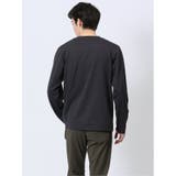 ふくれチェックジャガード クルーネック長袖Tシャツ | TAKA-Q MEN | 詳細画像13 