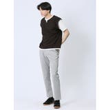 さまになる フェイクレイヤード キーネック半袖Tシャツ | TAKA-Q MEN | 詳細画像22