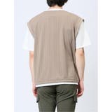 さまになる フェイクレイヤード キーネック半袖Tシャツ | TAKA-Q MEN | 詳細画像29