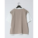 さまになる フェイクレイヤード キーネック半袖Tシャツ | TAKA-Q MEN | 詳細画像34