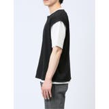 さまになる フェイクレイヤード キーネック半袖Tシャツ | TAKA-Q MEN | 詳細画像6