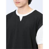 さまになる フェイクレイヤード キーネック半袖Tシャツ | TAKA-Q MEN | 詳細画像8