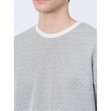 ジオメトリックジャガード クルーネック長袖Tシャツ | TAKA-Q MEN | 詳細画像9 