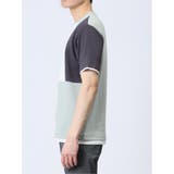 切替 フェイククルーネック半袖Tシャツ | TAKA-Q MEN | 詳細画像6
