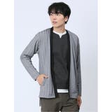 リンクスジャガード千鳥 ボタンレスカーディガン | TAKA-Q MEN | 詳細画像1 