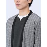 リンクスジャガード千鳥 ボタンレスカーディガン | TAKA-Q MEN | 詳細画像8 