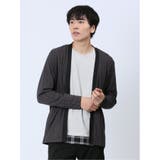 06グレー | リンクスジャガード千鳥 ボタンレスカーディガン | TAKA-Q MEN