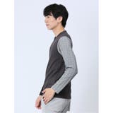 リンクスジャガード千鳥 Vネック長袖Tシャツ | TAKA-Q MEN | 詳細画像2 