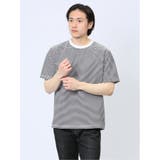 リップルマイクロボーダー クルーネック半袖Tシャツ | TAKA-Q MEN | 詳細画像4 