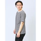 リップルマイクロボーダー クルーネック半袖Tシャツ | TAKA-Q MEN | 詳細画像5 