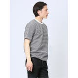 リップルマイクロボーダー クルーネック半袖Tシャツ | TAKA-Q MEN | 詳細画像7 