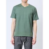 リンクスパネルボーダー Vネック半袖Tシャツ | TAKA-Q MEN | 詳細画像24