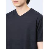 リンクスパネルボーダー Vネック半袖Tシャツ | TAKA-Q MEN | 詳細画像8