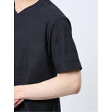 リンクスパネルボーダー Vネック半袖Tシャツ | TAKA-Q MEN | 詳細画像9