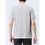 さまになる フェイクレイヤード キーネック半袖Tシャツ | TAKA-Q MEN | 詳細画像21 
