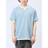 さまになる フェイクレイヤード キーネック半袖Tシャツ | TAKA-Q MEN | 詳細画像30 