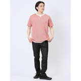さまになる フェイクレイヤード キーネック半袖Tシャツ | TAKA-Q MEN | 詳細画像8 