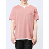 さまになる フェイクレイヤード キーネック半袖Tシャツ | TAKA-Q MEN | 詳細画像9 