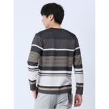 ポップコーンボーダー クルーネック長袖Tシャツ | TAKA-Q MEN | 詳細画像13