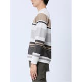 ポップコーンボーダー クルーネック長袖Tシャツ | TAKA-Q MEN | 詳細画像6