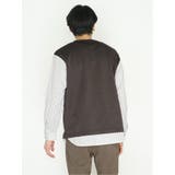 さまになる 布帛切替 クルーネック長袖Tシャツ | TAKA-Q MEN | 詳細画像5 