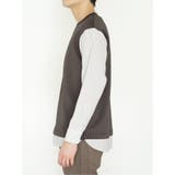 さまになる 布帛切替 クルーネック長袖Tシャツ | TAKA-Q MEN | 詳細画像8 