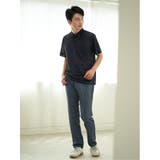 吸水速乾 エステルプリント クレリック半袖ポロシャツ | TAKA-Q MEN | 詳細画像3