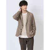 33ベージュ | ピーチ起毛 2ボタン テーラードジャケット | TAKA-Q MEN