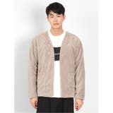 03ライトグレー | パイナップルボア トッパーカーディガン | TAKA-Q MEN