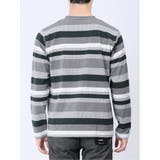 ランダムボーダー フェイクVネック長袖Tシャツ | TAKA-Q MEN | 詳細画像15 