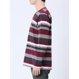 ランダムボーダー フェイクVネック長袖Tシャツ | TAKA-Q MEN | 詳細画像6 