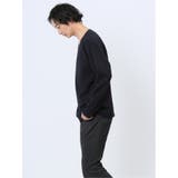 ジオメトリックジャガード フェイクVネック長袖Tシャツ | TAKA-Q MEN | 詳細画像12