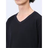 ジオメトリックジャガード フェイクVネック長袖Tシャツ | TAKA-Q MEN | 詳細画像18
