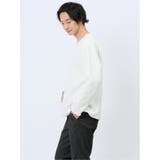 ジオメトリックジャガード フェイクVネック長袖Tシャツ | TAKA-Q MEN | 詳細画像2